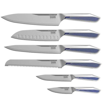 Imagem de Conjunto de Facas Ichef Polishop - Shark Series - Professional Cut - Inox