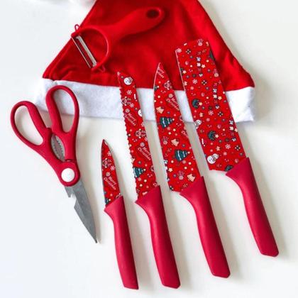 Imagem de Conjunto de Facas Natalinas 6 Peças Complete Sua Coleção de Natal com Este Conjunto Elegante