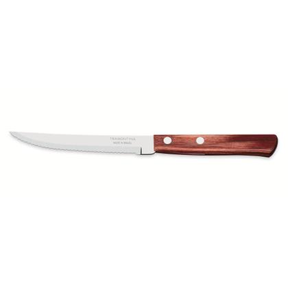 Imagem de Conjunto de Facas para Churrasco 5" Tramontina 6 Peças em Aço Inox e Cabos Madeira Polywood Vermelho