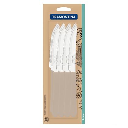 Imagem de Conjunto de Facas para Churrasco Cabos de Polipropileno Cinza 12 Peças