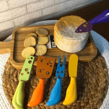 Imagem de Conjunto de Facas para Queijo Casita  5 Peças em Aço Inox