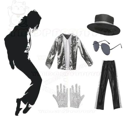 Imagem de Conjunto De Fantasia Cosplay Preto De Michael Jackson, Top Vendas Para O Halloween