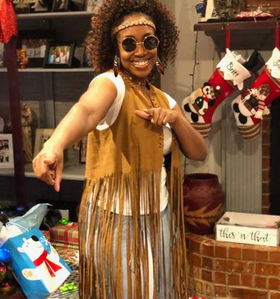 Imagem de Conjunto de fantasias EVISWIY, roupas hippie para mulheres dos anos 60 e 70