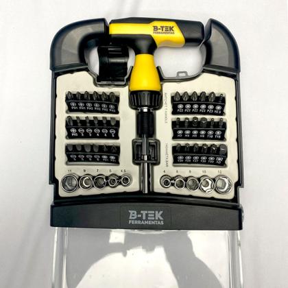 Imagem de Conjunto De Ferramentas 48 Peças Bits Soquetes Chave T Extensor Phillips Allen Pozidriv