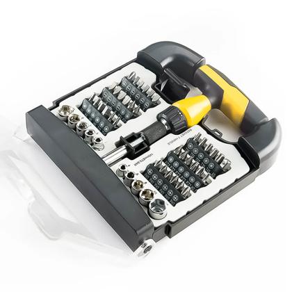 Imagem de Conjunto De Ferramentas 48 Peças Bits Soquetes Chave T Extensor Phillips Allen Pozidriv