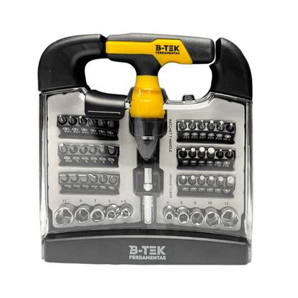 Imagem de Conjunto De Ferramentas 48 Peças Bits Soquetes Chave T Extensor Phillips Allen Pozidriv