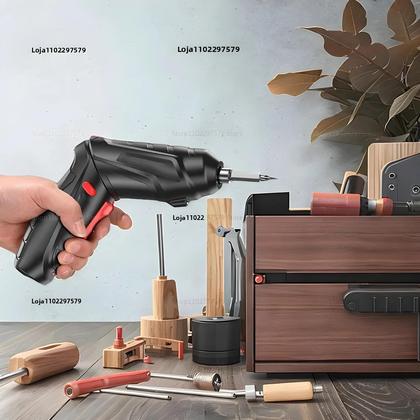 Imagem de Conjunto De Ferramentas Elétricas Com Furadeira Sem Fio Recarregável De 3.6V, Bateria De Lítio De