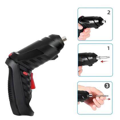 Imagem de Conjunto De Ferramentas Elétricas Com Furadeira Sem Fio Recarregável De 3.6V, Bateria De Lítio De