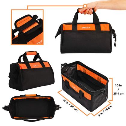 Imagem de Conjunto de ferramentas INCLY 95 PCS Kit de ferramentas manuais reais para crianças com cinto e bolsa