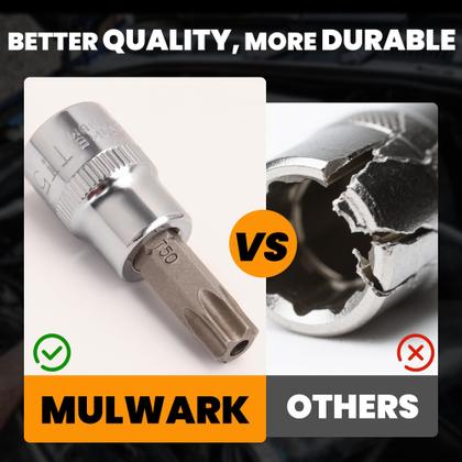 Imagem de Conjunto de ferramentas MULWARK 64 peças Torx Sockets S2 Cr-V Steel