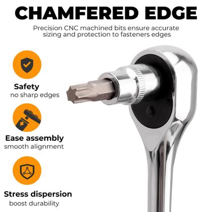 Imagem de Conjunto de ferramentas MULWARK 64 peças Torx Sockets S2 Cr-V Steel