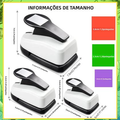 Imagem de Conjunto De Ferramentas Para Cortar Papel De 2 Polegadas, Furador Hexagonal, Triangular E Quadrado