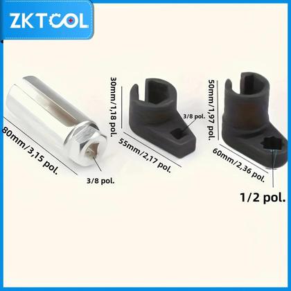 Imagem de Conjunto De Ferramentas Para Remoção De Sensor De Oxigênio De Carro Com Chave Offset De 3/8
