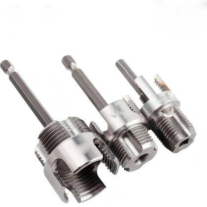 Imagem de Conjunto De Ferramentas Para Rosquear Tubos De PVC 3 Peças Para Rosca Interna E Externa De 1/2, 3/4