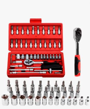 Imagem de Conjunto de ferramentas socket para uso domestico na maleta com 46 pç 5081 