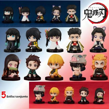 Conjunto De Figuras De Ação Demon Slayer Versão Q Tanjiro Inosuke