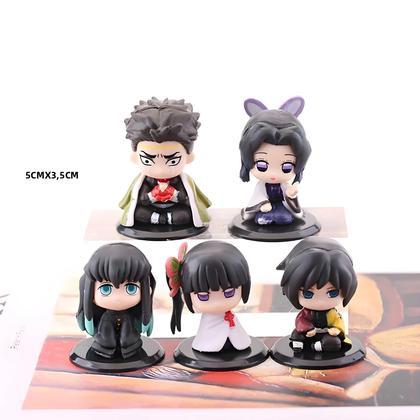 Conjunto De Figuras De Ação Demon Slayer Versão Q Tanjiro Inosuke