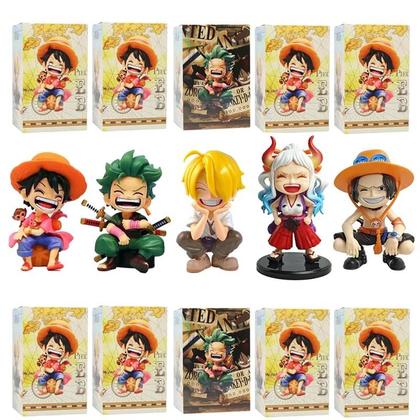 Conjunto De Figuras De Ação ONE PIECE 5 Peças Luffy Zoro Sanji Ace
