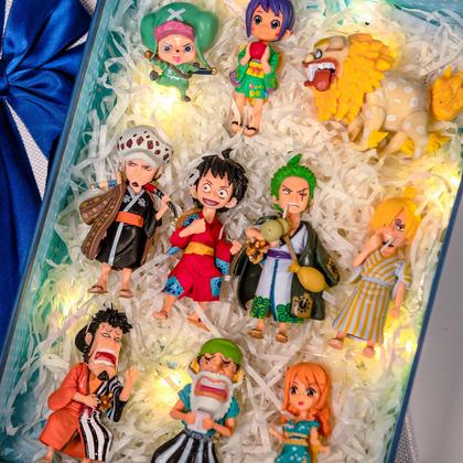 Imagem de Conjunto de Figuras de Ação One Piece - Luffy, Sanji, Nami, Zoro, Chopper, Franky e Robin (PVC)