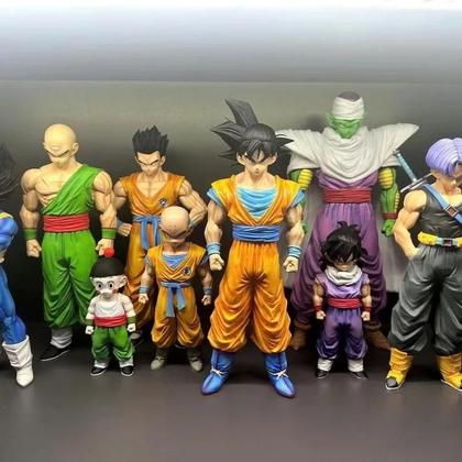 Imagem de Conjunto De Figuras Dragon Ball Z Goku Gohan Vegeta Piccolo 9 Peças Modelo De Brinquedo Estátua