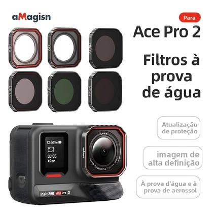 Imagem de Conjunto De Filtros De Lente Insta360 ACE pro 2 Vidro MCUV CPL ND8-64 Filtros Polarizadores Macro