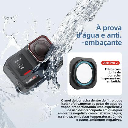 Imagem de Conjunto De Filtros De Lente Insta360 ACE pro 2 Vidro MCUV CPL ND8-64 Filtros Polarizadores Macro