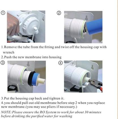 Imagem de Conjunto de filtros de substituição de osmose reversa Geekpure 75GPD