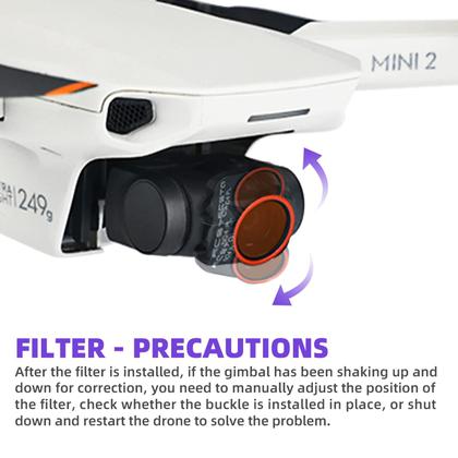 Imagem de Conjunto de filtros ND RCGEEK para DJI Mavic Mini 4K/2/SE com acessórios
