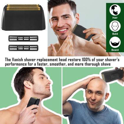 Imagem de Conjunto de folha de ouro e barra de corte Super Close de substituição do barbeador compatível com o barbeador Wahl 5 Star Series Vanish8173-700(pacote com 2)