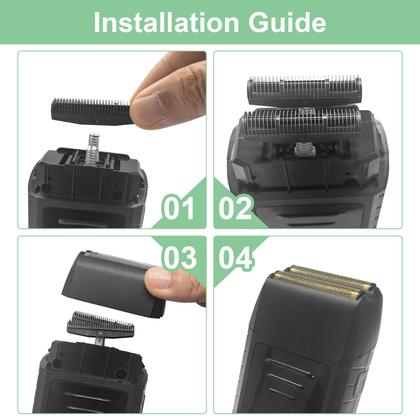 Imagem de Conjunto de folha de ouro e barra de corte Super Close de substituição do barbeador compatível com o barbeador Wahl 5 Star Series Vanish8173-700(pacote com 2)