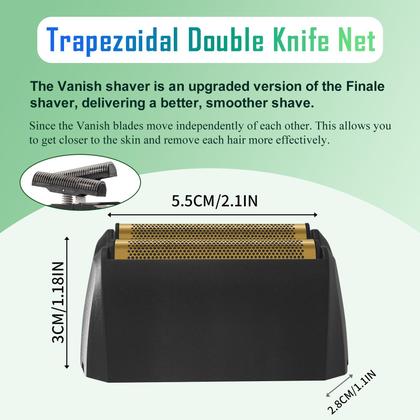 Imagem de Conjunto de folha de ouro e barra de corte Super Close de substituição do barbeador compatível com o barbeador Wahl 5 Star Series Vanish8173-700(pacote com 2)