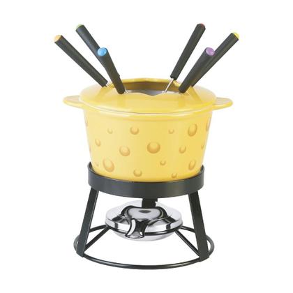 Imagem de Conjunto De Fondue Lana Cerâmica Amarelo 11 Pçs - Hauskraft