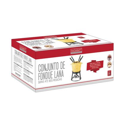 Imagem de Conjunto De Fondue Lana Cerâmica Amarelo 11 Pçs - Hauskraft