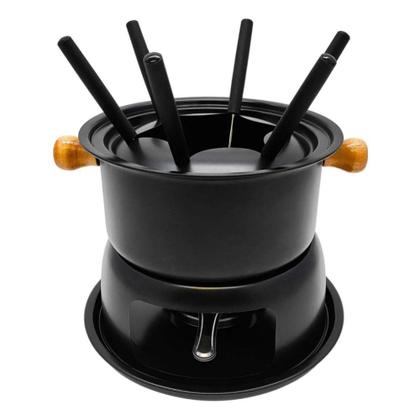 Imagem de Conjunto De Fondue Para 6 Pessoas Com Garfos 11 Peças - Preta