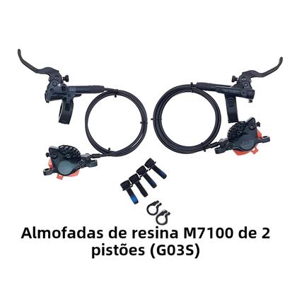 Imagem de Conjunto De Freios a Disco Hidráulicos Para Bicicleta De Montanha MTB SHIMANO DEORE XT SLX M6100