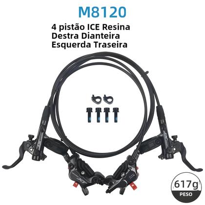 Imagem de Conjunto De Freios a Disco Hidráulicos Para Bicicleta De Montanha MTB SHIMANO DEORE XT SLX M6100