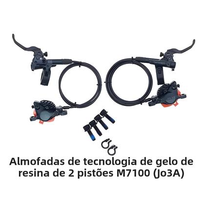 Imagem de Conjunto De Freios a Disco Hidráulicos Para Bicicleta De Montanha MTB SHIMANO DEORE XT SLX M6100
