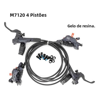 Imagem de Conjunto De Freios a Disco Hidráulicos Para Bicicleta De Montanha MTB SHIMANO DEORE XT SLX M6100