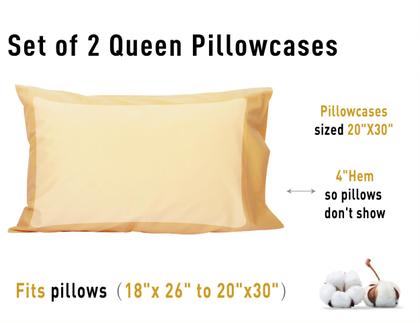 Imagem de Conjunto de fronhas Girassol 100% algodão Queen, 50x75cm, pacote com 2