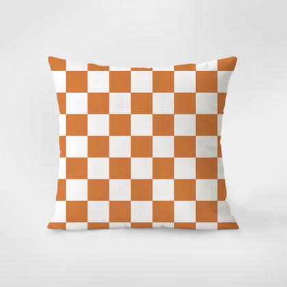 Imagem de Conjunto de fronhas moderno minimalista laranja/branco Geo x4