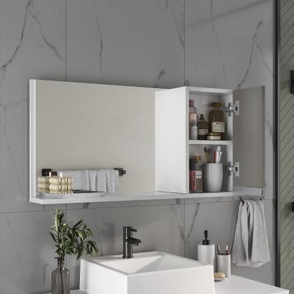 Imagem de Conjunto de Gabinete Banheiro 80cm com Cuba e Espelheira -