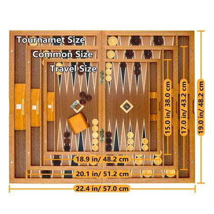 Imagem de Conjunto de gamão Woodronic 17 Folding Board Game Walnut