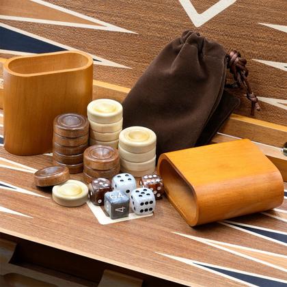 Imagem de Conjunto de gamão Woodronic 17 Folding Board Game Walnut