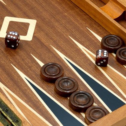Imagem de Conjunto de gamão Woodronic 17 Folding Board Game Walnut