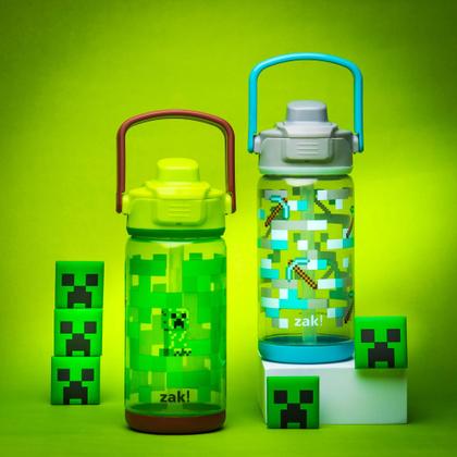 Imagem de Conjunto de garrafas Zak Designs Beacon Minecraft 473ml 2 peças