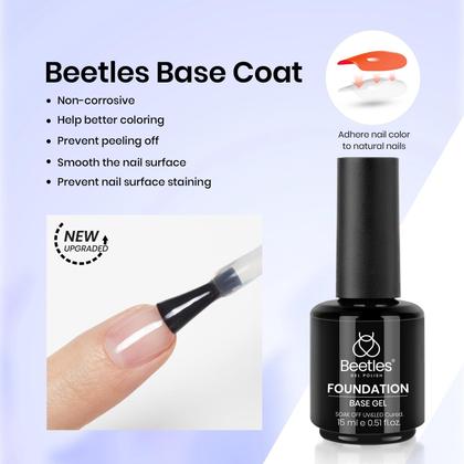 Imagem de Conjunto de gel para unhas Beetles Builder de 15 ml com camada superior e camada base