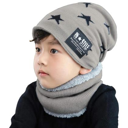 Imagem de Conjunto de Gorro e Cachecol de Lã para Bebê - Quentinho e Estiloso para o Inverno