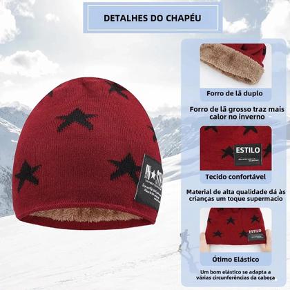 Imagem de Conjunto de Gorro e Cachecol de Lã para Bebê - Quentinho e Estiloso para o Inverno