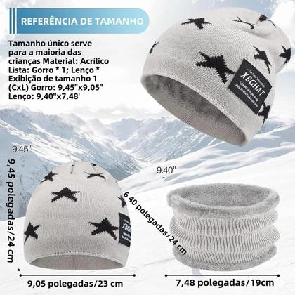 Imagem de Conjunto de Gorro e Cachecol de Lã para Bebê - Quentinho e Estiloso para o Inverno