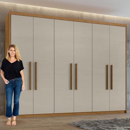 Imagem de Conjunto de Guarda-roupa 6 Portas Áries e Cômoda da Vinci com Nicho